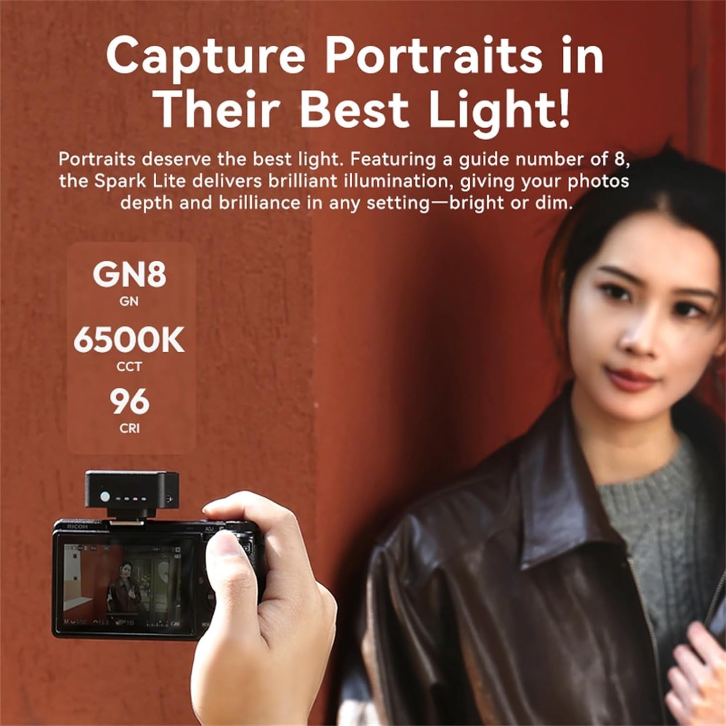 ULANZI SL02 Mini Flash Speedlite with Video Light, GN8 6500K Camera Mini Flashlight for Canon Fuji Sony Nikon and Othe SLR Digital Cameras, 4 Power Levels Camera Flash Speedlight NOT Fit Sony ZV -1F