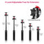 UURig Extendable Phone Camera Tripod, 4 Levels Adjustment 360° Ball Head Cold Shoe Lightweight Portable Vlog Travel Selfie Stick Handle Grip Desktop Webcam Tripod for iPhone DSLR Sony Gopro, Black