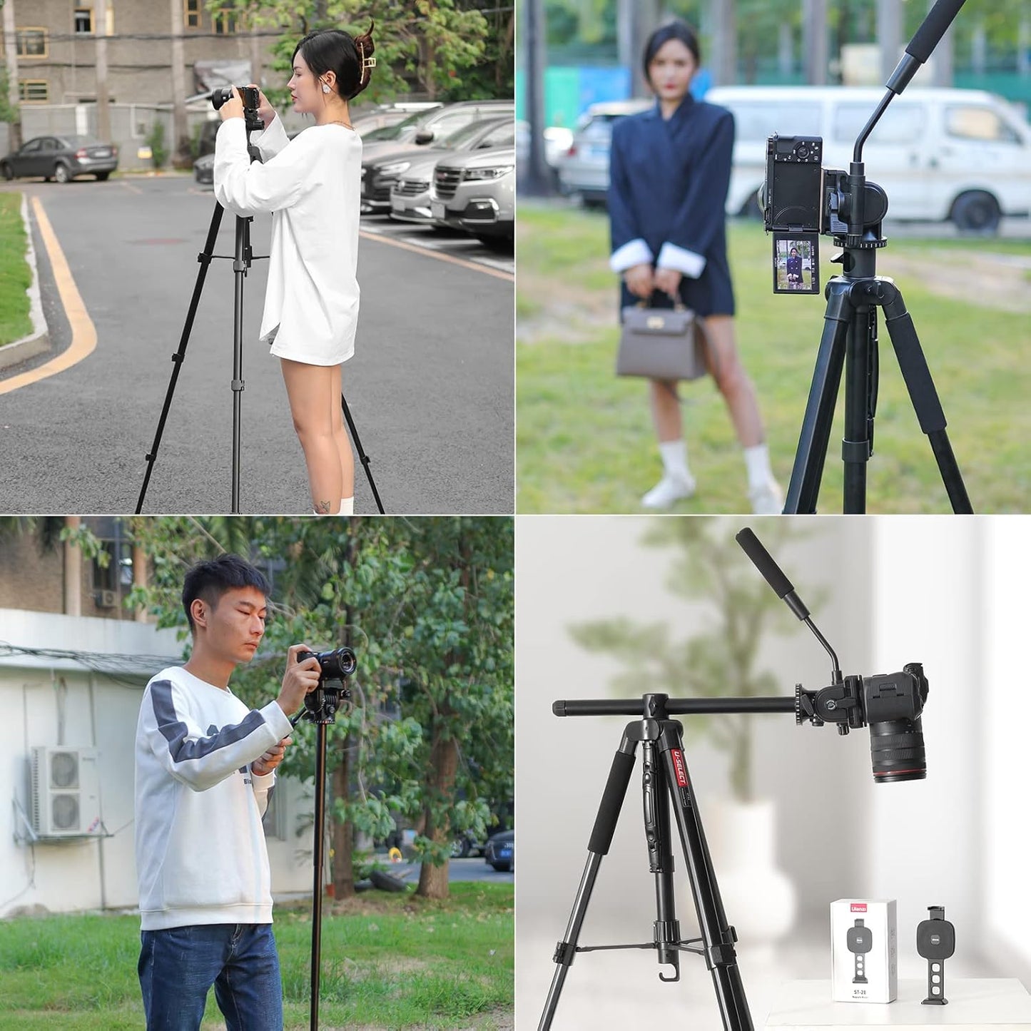 ULANZI VT-02 Metal Camera Tripod | Heavy Duty, Portable & Adjustable Stand for DSLR, Smartphone & Vlogging | Strong, Compact & Travel-Friendly
