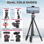 ULANZI Select TT51 Portable Tripod Stand I 360° Rotable Ball Head I Hidden Cold Shoe Phone Holder I 600g Lightweigt I 1.38m/51in Long I 5 Section Extenable Vlog Tripod