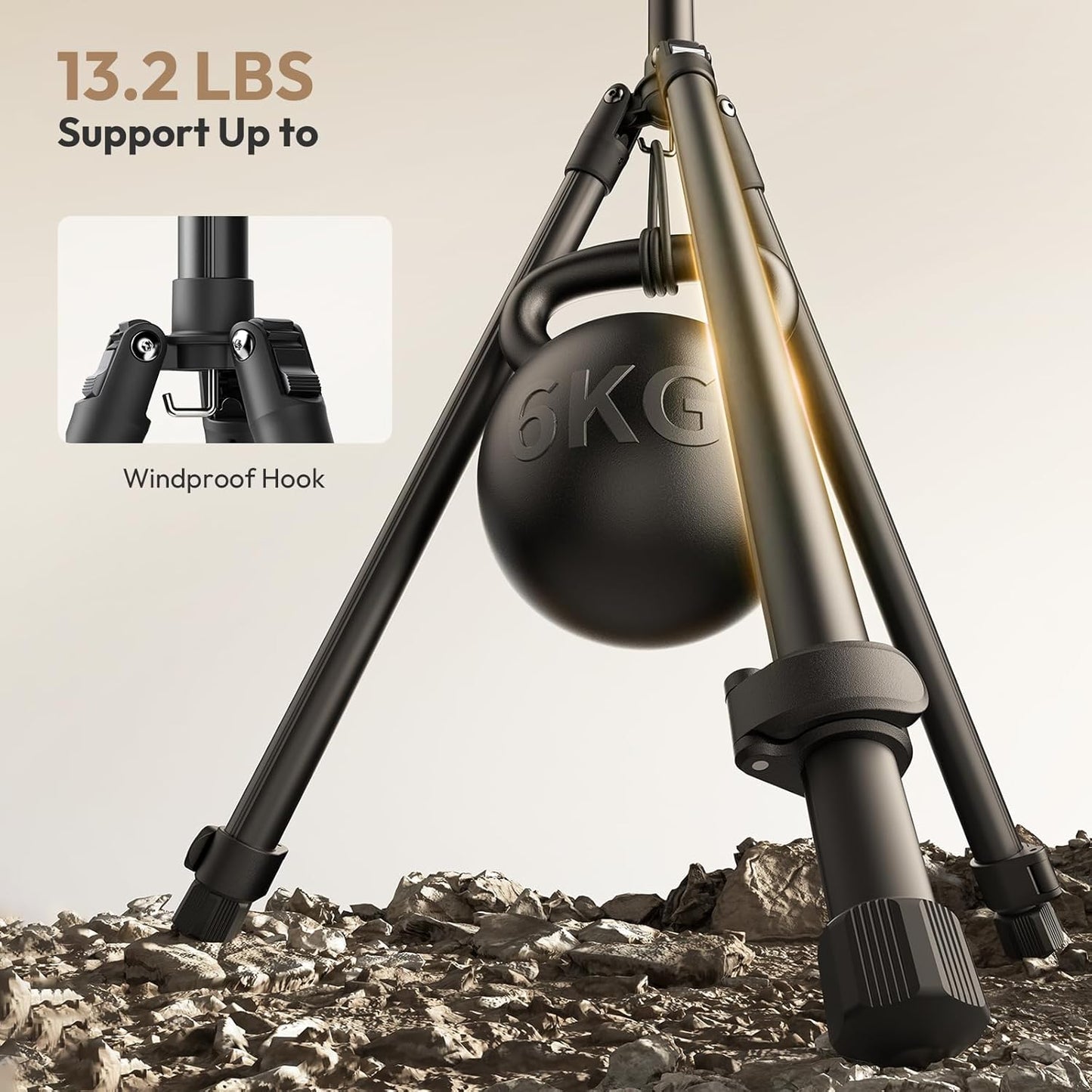 ULANZI T270 Light Stand, 8.8ft/270cm Adjustable Photography Light Tripod Stand for Photo Video Shooting, Aluminum Portable Studio Lighting Tripod for Softbox, Camera, Reflector, Strobe Light