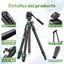 Ulanzi JJ06 Professional Camera Tripod Stand with Dual 360° Fluid Head, Dual Center Column, Ball Head, Quick Release Plate, Compatible with Arca for DSLR, Video
