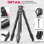ULANZI Zero Y Professional Camera Tripod, Lightweight Travel Carbon Fiber Camera Tripod with Quick Release 1/4" Screw & 360° Ballhead, for Most Cameras/DSLR/Projector, Weight 2lb, Maxload 39lb, Black