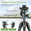 Ulanzi JJ06 Professional Camera Tripod Stand with Dual 360° Fluid Head, Dual Center Column, Ball Head, Quick Release Plate, Compatible with Arca for DSLR, Video