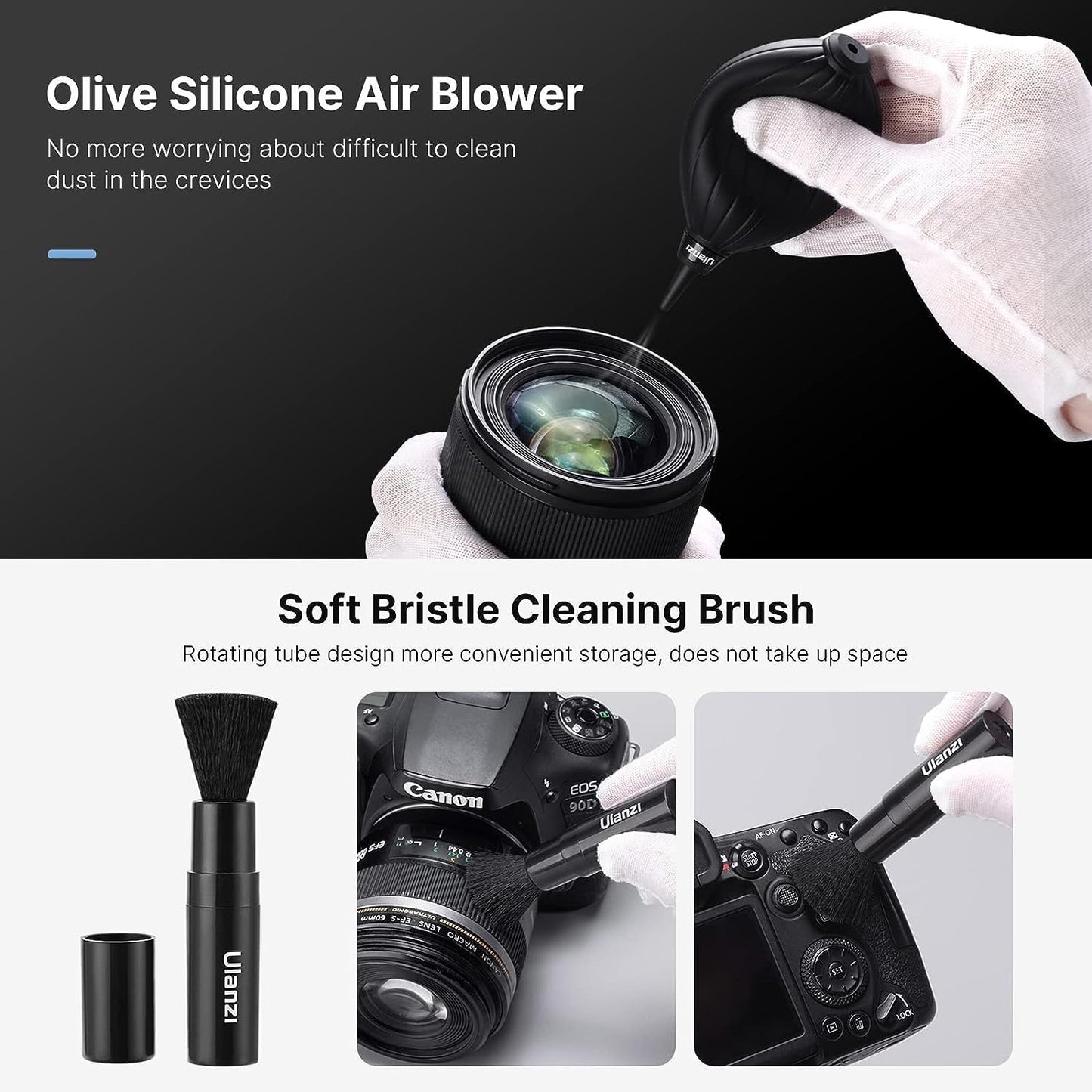 HIFFIN ULANZI Camera Cleaning Kit 9-in-1 Lens Cleaner Professional DSLR Clean Accessories Sony Canon Nikon