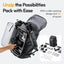 ULANZI AB01 38L Camera Backpack, Professional Camera Bag for Travel Black, Waterproof Outdoor Photography Camera Case Anti Theft for Photographers Hikers