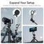 ULANZI MA50 Magnetic Phone Holder for Magsafe, Aluminium Adjustable Dual Magnetic Phone Tripod Stand with 1/4" Screw Hole for Selfie Sticks, Magic Arm, Compatible with iphone12 13 14 15 16 Series