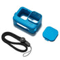 Hiffin Protective Silicone Sleeve Case + Lanyard Accessories Soft Rubber Frame Cover Protection for Go Pro Compatible with Go Pro Hero 9|10|11 Blue Action Camera (Blue)