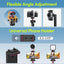ULANZI MT-91 Flexible Octopus Tripod for Phone, GoPro&Camera, 3‑in‑1 Mini Tripod w Bluetooth Remote, CKA Quick Release w 1/4 Screw, GoPro Adapter, 360 Adjustable for Vlogging, Selfies, Video Recording