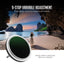 HIFFIN 72mm Elite Series, ND Filter (1-5 Stops) | Variable Neutral Density Lens Filter with Lens Cap & Protective Box | Silver & Black Design | Compatible with DSLR and Mirrorless Cameras