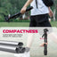 ULANZI MT-56 Ombra Black Aluminum Alloy 63" Professional Camera Tripod with Fluid Pan-tilt Head, Max Load 13.2 LB for DSLR, Compatible with Nikon, Canon, Smartphone, Phone Holder Included