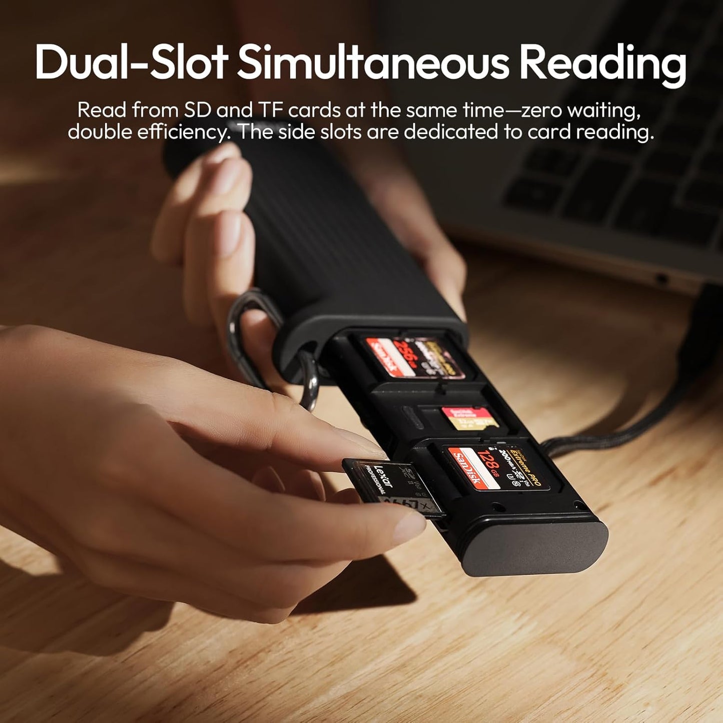 ULANZI CR2 High-Speed 2-in-1 SD TF Card Reader & Case Holder