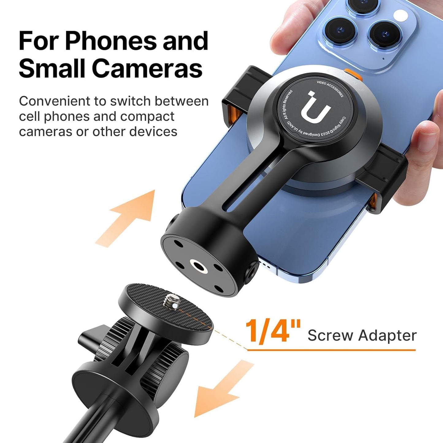 UL SK-05 1.6 Meter Selfie Stick SK-03 3 in 1 Stable Phone Stand for Smartphone/Camera/Gopro, Extendable Phone Tripod with Detachable Remote, Compatible with iPhone/Galaxy/Huawei, Etc.