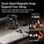 ULANZI LM21 Dual Sided Magnetic Selfie Ring Light for Phone with Magsafe | for iPhone/Android, 8000K CRI≥95, Touch Control, Extendable, Rechargeable, for Vlog,Video Call,TikTok,Video Call,Live Stream