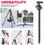 ULANZI MT-55 Ombra Travel Tripod, 62.2 Professional Camera Tripod, Aluminum, Max Load 17.6 LB, 360° Ball Head, Quick Release Plate, Phone Holder Included, Black