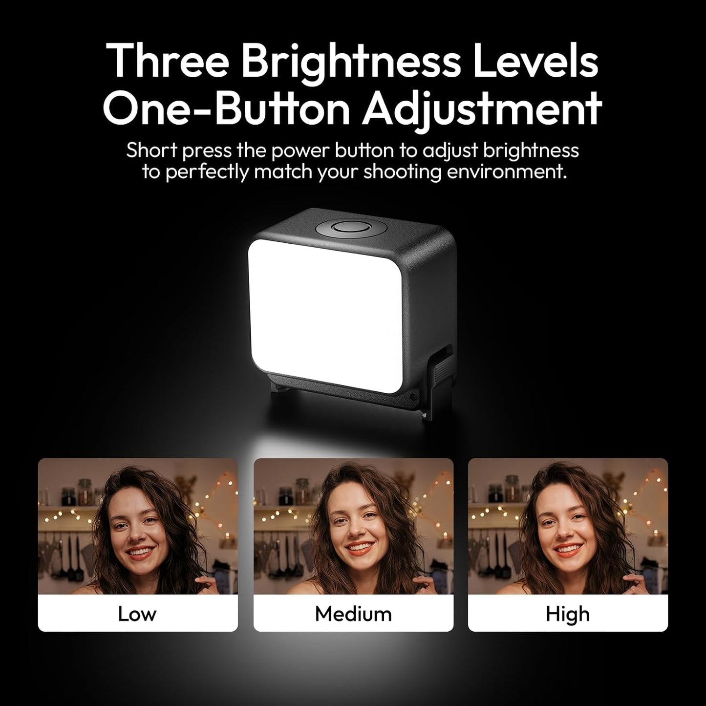 ULANZI LM24 Vlogging Light for DJI Osmo Nano/Osmo Action 6, Waterproof Magnetic Mini LED Action Camera Video Light Accessories, Quick Release Photography LED Fill Light for Vlog Selfie