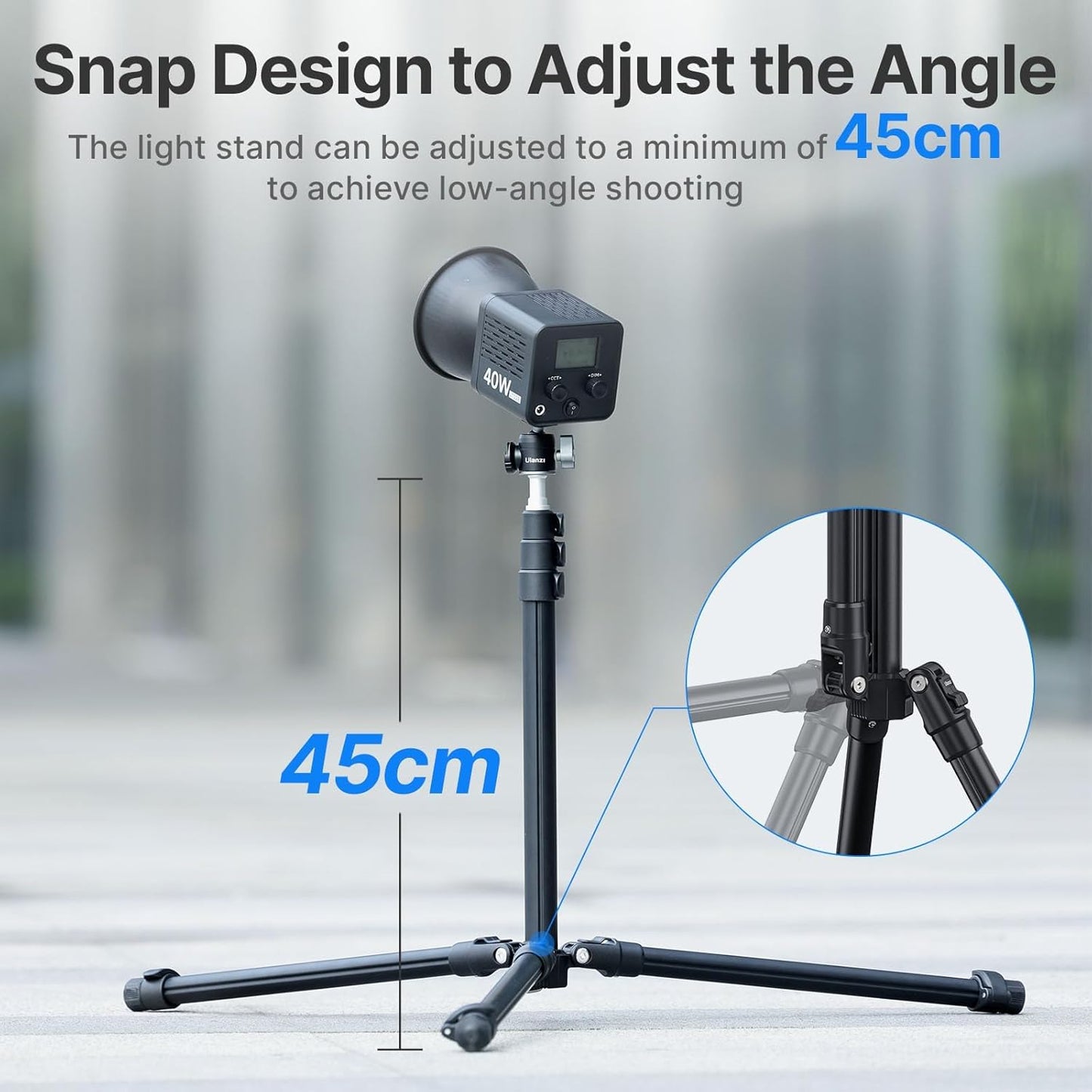ULANZI TT43 Light Stand Tripod, Extendable 6.23ft Tripod Stand Photography Adjustable Aluminum, Portable Lighting Solution for Strobe Lights, Webcams, Cameras, and Softboxes
