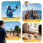 ULANZI SK26 Magnetic Phone Tripod 44.5‘’, 2-in-1 Selfie Stick Tripod Stand with Remote 33Ft, Portable Magnet Extendable Cell Phone Tripod Stand for Vlog/Travel/Video Recording/Streaming/Selfies
