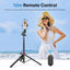 ULANZI MT-78 Extendable Phone Tripod, 72.83" Selfie Stick Camera Tripod Stand with 2-in-1 Phone Clip, 360° Ball Head with Cold Shoe for iPhone, Sony, Canon, Lightweight for Travel