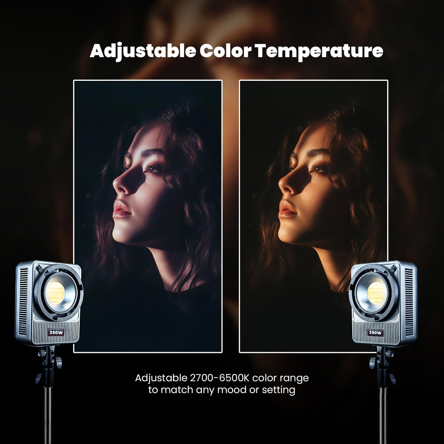 HIFFIN HF-350PRO Wonder Series 350W LED Video Light | 25,800lm Ultra Bright | CRI 95+ | CCT 2700K-6500K | Bowens Mount | App Control | Professional Light for Photography, Videos & Studio Use