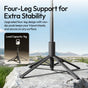 ULANZI MT86, 60" Automatic Phone Tripod Stand with Wireless Remote, Adjustable Auto‑Open Selfie Stick for iPhone Android, Portable Extendable Travel Tripod for Selfie/Vlogging, White