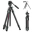 Ulanzi JJ06 Professional Camera Tripod Stand with Dual 360° Fluid Head, Dual Center Column, Ball Head, Quick Release Plate, Compatible with Arca for DSLR, Video