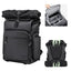 ULANZI B001 Rolltop Camera Backpack, 32.64L Professional Waterproof Photography Camera Case Travel Business 2 in 1, For Photographers Unisex DSLR Mirrorless Camera Lens Tripod Holder 16'' Laptop Black