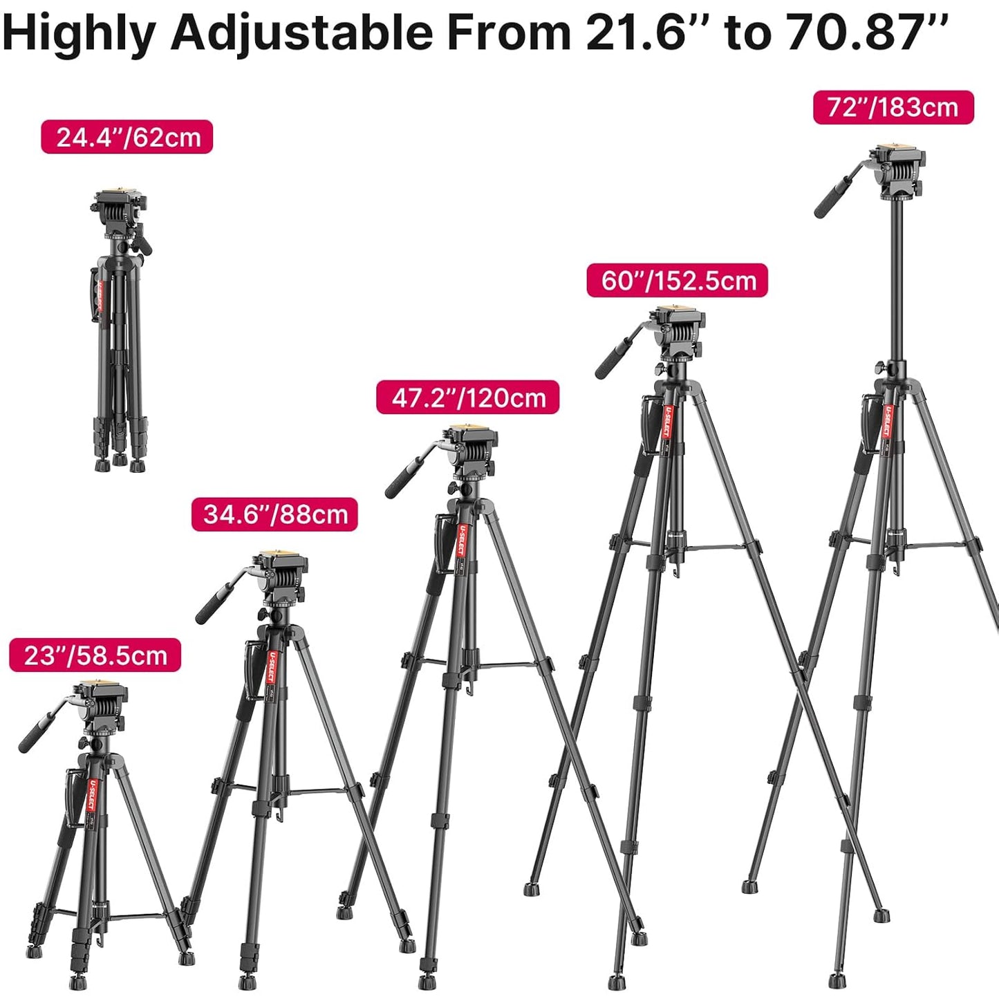 ULANZI VT-02 Metal Camera Tripod | Heavy Duty, Portable & Adjustable Stand for DSLR, Smartphone & Vlogging | Strong, Compact & Travel-Friendly