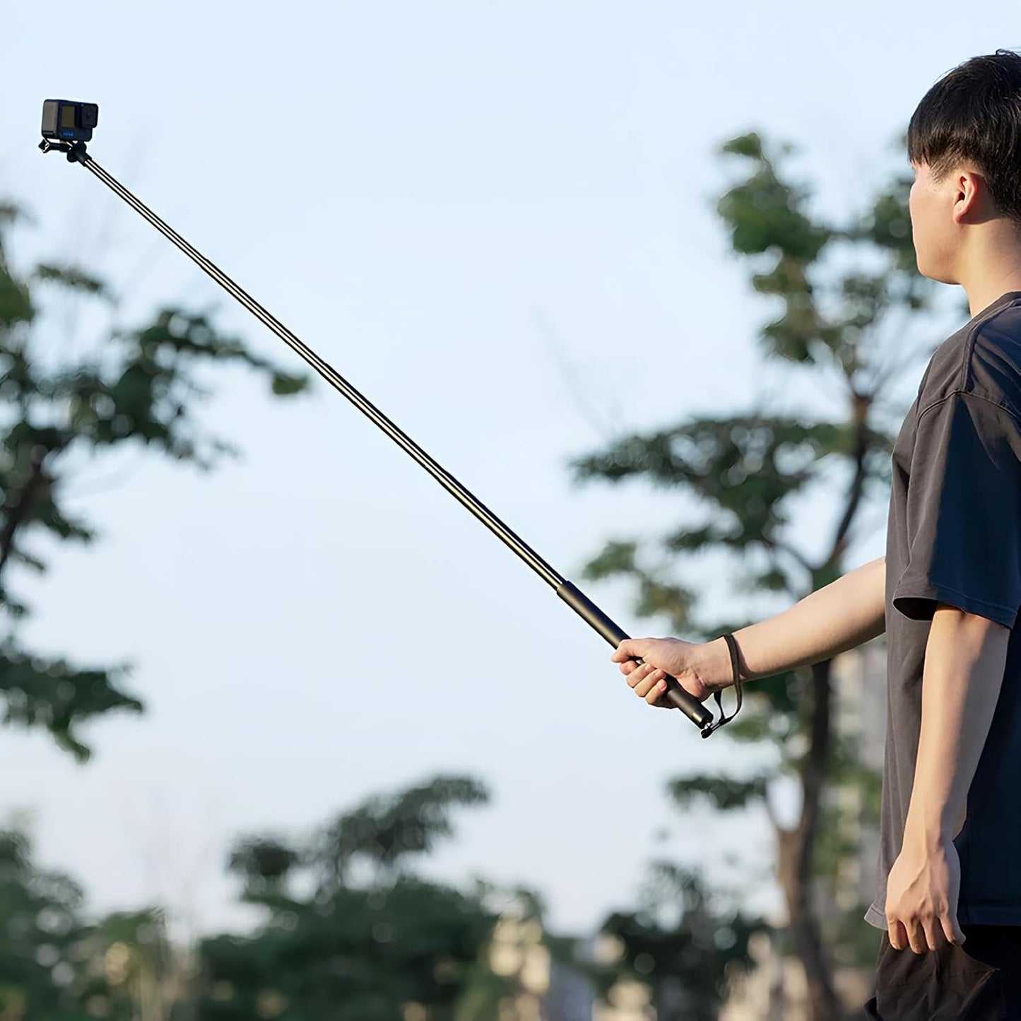 Ulanzi MT-58 Extendable Selfie Stick with 1/4'' Threaded for Action Cameras, Smartphones, Lightweight and Portable for Vlogging, Traveling, Hiking, etc. (4')…