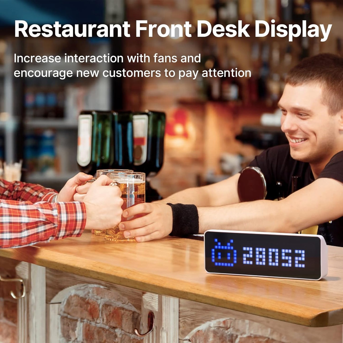 ULANZI TC001 Smart Pixel Clock, Social Media Counter