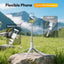 ULANZI MT86, 60" Automatic Phone Tripod Stand with Wireless Remote, Adjustable Auto‑Open Selfie Stick for iPhone Android, Portable Extendable Travel Tripod for Selfie/Vlogging, White