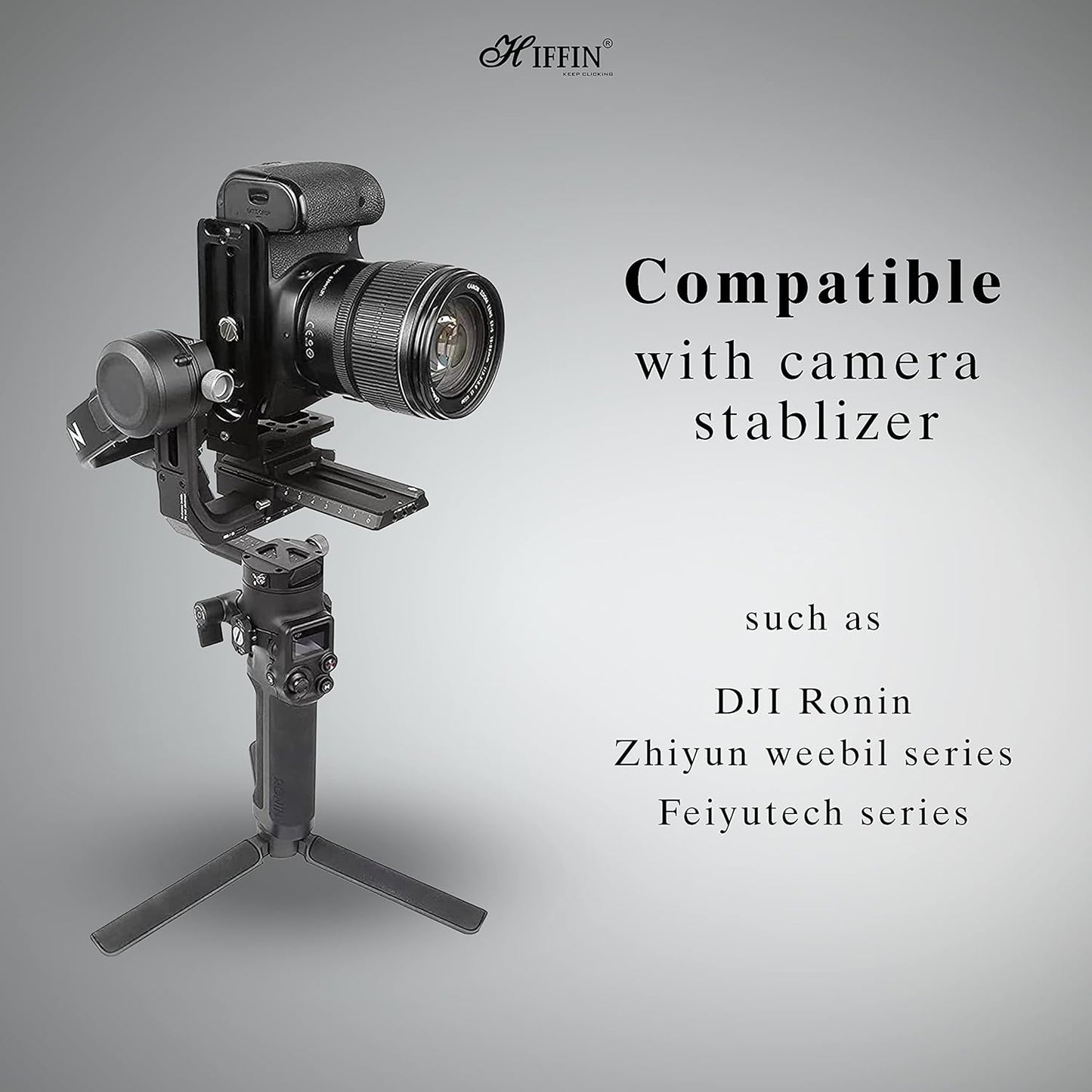 HIFFIN HOT-L-Type Quick Release Camera Vertical Plate Dual Camera Bracket Plate Universal SLR Stabilizer