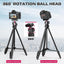 ULANZI Select TT51 Portable Tripod Stand I 360° Rotable Ball Head I Hidden Cold Shoe Phone Holder I 600g Lightweigt I 1.38m/51in Long I 5 Section Extenable Vlog Tripod