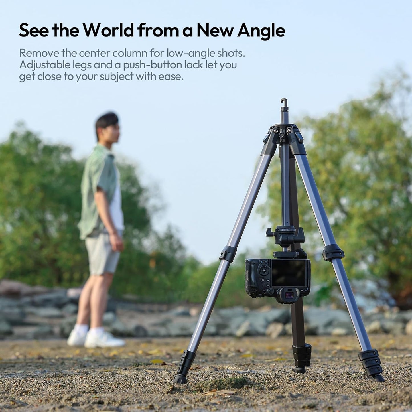 ULANZI Ombra ⅡCamera Tripod 61.5 Inch, 360° Ball Head Travel Tripod Stand with Uka Quick Release Plate for DSLR Sony Canon Fujifilm Camera Smartphone Vlogging Photography with Phone Mount Carry Bag