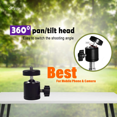 HIFFIN Combo Light Weight Tripods Kit for DSLR & Action Cameras Tripod Kit with 9 Ft Light Stand, Tripod Kit with 9 Ft Light Stand
