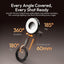 ULANZI ML05 Selfie Light for iPhone - Maglock Magnetic Phone Selfie Ring Light with Mirror, 9000K CRI≥97 Full Angle Portable LED Smartphone Fill Lighting for Travel Vlog Photo Video Recording Black