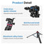 ULANZI MT-78 Extendable Phone Tripod, 72.83" Selfie Stick Camera Tripod Stand with 2-in-1 Phone Clip, 360° Ball Head with Cold Shoe for iPhone, Sony, Canon, Lightweight for Travel