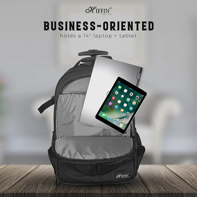 Hiffin 2-in-1 Convertible Backpack Rolling Case for Cameras and Gear with Great Capacity, User-Friendly Design, and Durable Waterproof Construction - Travel in Style
