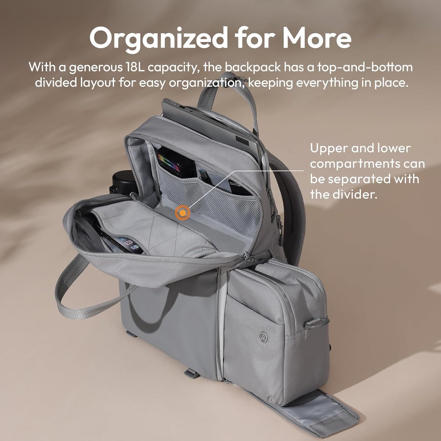 ULANZI F08 Camera Bag Lightweight, Professional Splash-Proof Photography Camera Case Travel for Photographers Unisex Drone DSLR Mirrorless Camera Lens Tripod Holder 16'' Laptop-18L