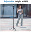 ULANZI MT-78 Extendable Phone Tripod, 72.83" Selfie Stick Camera Tripod Stand with 2-in-1 Phone Clip, 360° Ball Head with Cold Shoe for iPhone, Sony, Canon, Lightweight for Travel