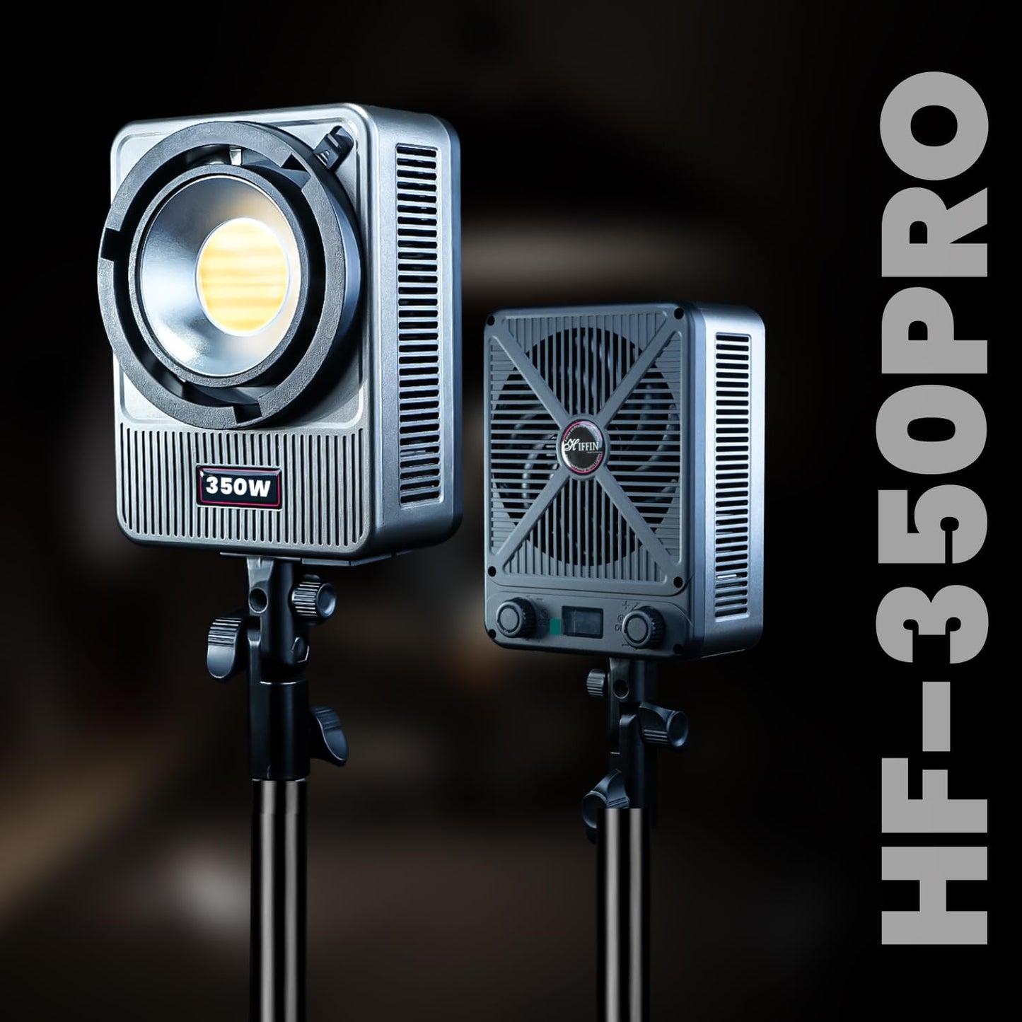 HIFFIN HF-350PRO Wonder Series 350W LED Video Light | 25,800lm Ultra Bright | CRI 95+ | CCT 2700K-6500K | Bowens Mount | App Control | Professional Light for Photography, Videos & Studio Use