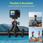 ULANZI MT-91 Flexible Octopus Tripod for Phone, GoPro&Camera, 3‑in‑1 Mini Tripod w Bluetooth Remote, CKA Quick Release w 1/4 Screw, GoPro Adapter, 360 Adjustable for Vlogging, Selfies, Video Recording