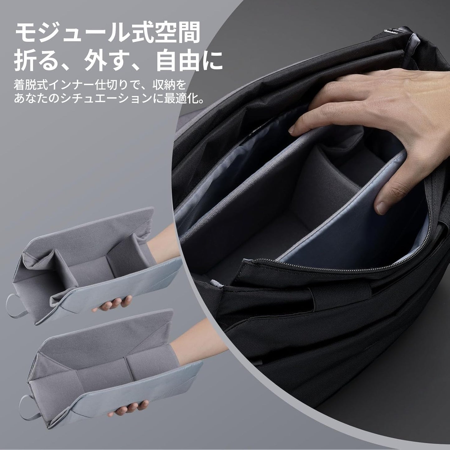 Ulanzi TE88 Camera Bag, Shoulder Bag, Large Capacity, 4.9 gal (15 L), Lightweight, Dividers, Water Repellent, Sling Bag, Stylish, SLR Camera Bag, Convenient Side Access, 16-inch PC Storage, Tripod