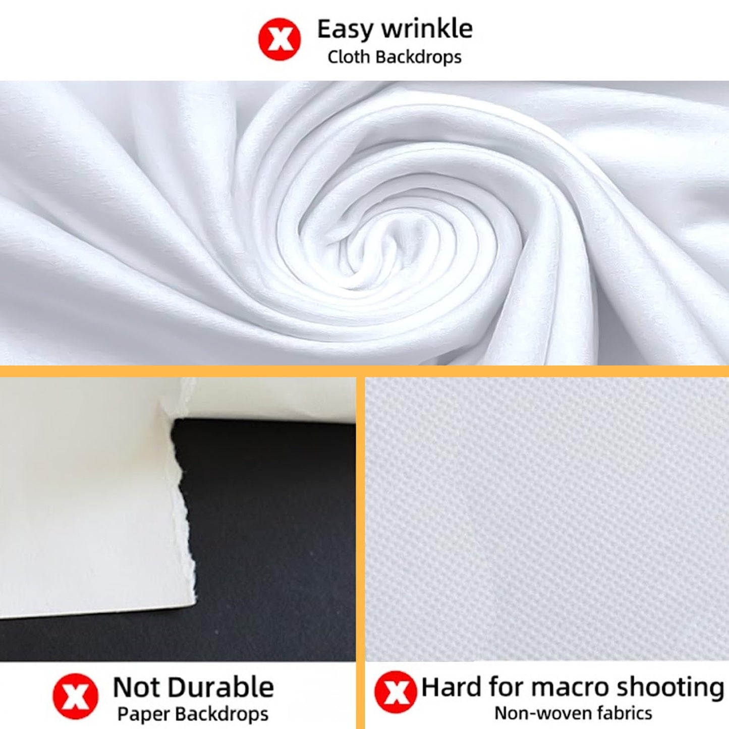 HIFFIN 60x120cm White PVC Photography Backdrop – Matte Vinyl Non-Reflective Background for Product, Food & Jewellery Shooting | Easy Clean, Reusable & Ideal for E-Commerce Photos