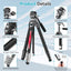 Ulanzi TT09 VideoGo Travel Tripod, 55.91" Carbon Fiber Camera Tripod with Arca QR & 360° Ballhead & Handle, Compact Lightweight Tripod for Photography/Video Shooting, for Most Cameras/DSLR/Projector
