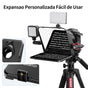 ULANZI RT02 Universal Teleprompter for Tablets, Smartphones and Cameras with Remote Control and 5 Camera Lens Adapter Rings with Cold Shoe Mount and 1/4" Threaded Hole