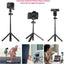 UURig Extendable Phone Camera Tripod, 4 Levels Adjustment 360° Ball Head Cold Shoe Lightweight Portable Vlog Travel Selfie Stick Handle Grip Desktop Webcam Tripod for iPhone DSLR Sony Gopro, Black
