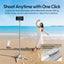 ULANZI Automatic Phone Tripod, MT85 Auto-Open Tripod with Enhanced 4-Leg, 60'' Selfie Stick Extendable Phone Stand, for Content Creation/Vlog, Compatible with iPhone 17/16/15/14/13/12, White