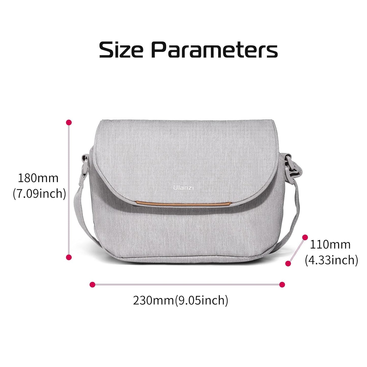 ULANZI Camera Bag, SLR/DSLR Camera Case Professional, Crossbody Photography Small Bag Fashion, Shoulder Bag for Women and Men Compatible for Sony Canon Nikon Mirrorless Camera Waterproof Lightweight