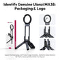 ULANZI MA38 Magnetic Phone Tripod for iPhone, Portable Phone Holder Mini Tripod for Magsafe with Double-Sided 1/4'' Screw Arca Uka Port Foldable Hook for iPhone 17/16/15/14/13/12, Travel Vlog Black
